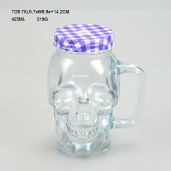  B02170006 Skull glass mug	