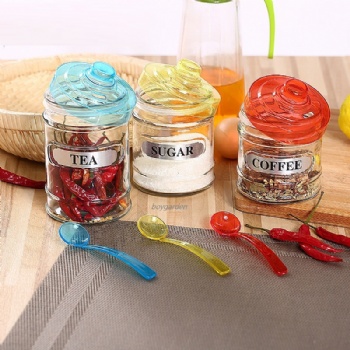 spice jar with spoon B02120009
