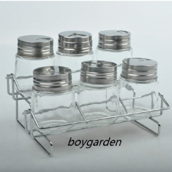 7407 spice jar with double layer rotating cover B02120027