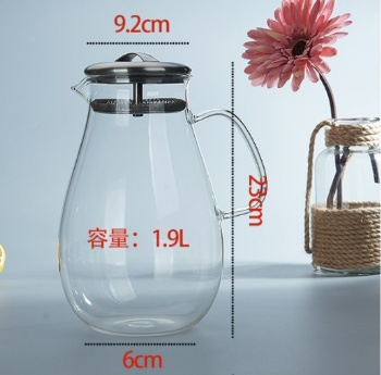  glass pitcher with SS lidB05230004	