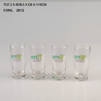  B03180004 tumbler glass advertising cup	