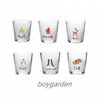 B03180006 tumbler glass with logo for promotion