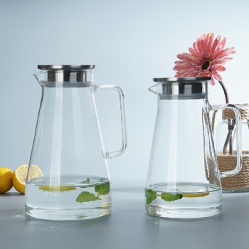  B63050008 glass pitcher with SS lid	