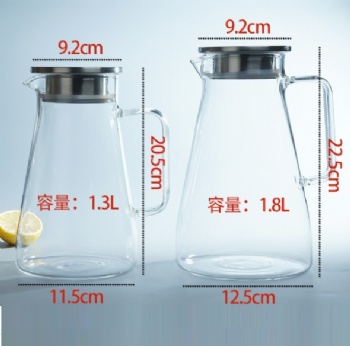  B63050008 glass pitcher with SS lid	