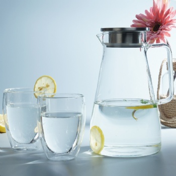  B63050008 glass pitcher with SS lid	