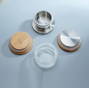  B63050009 glass pitcher with wooden lid,metal lid or glass lid	