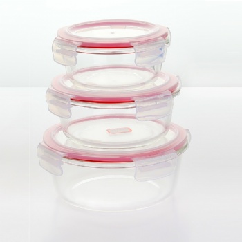 B72050001 fresh keeping box borosilicate material round	
