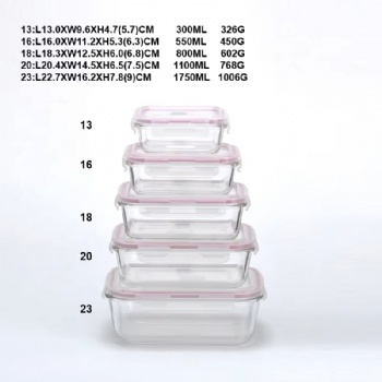  B72050002- fresh keeping box borosilicate material	